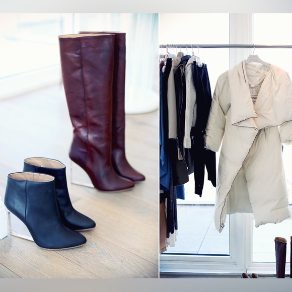 ✨MAISON MARTIN MARGIELA x H&M✨Lucite Heel Leather Booties - Picture 4 of 9